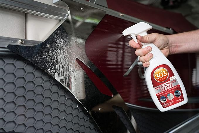 303 Products Marine Multi-Surface Cleaner, Boat Cleaner Spray for Vinyl, Canvas & Upholstery – Removes Dirt & Grime, Sunbrella Recommended, 32 oz (6-Pack)