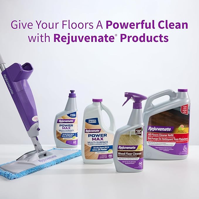 Rejuvenate All Floors Cleaner Refill, Breaks Down Dirt and Grime, Cleans and Protects Floors Throughout Your Home, Including Sealed Hardwood, Tile, Vinyl, Laminate and More, 1 Gallon
