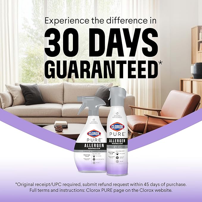 Clorox PURE Allergen Neutralizer Daily Air Spray, Nighttime Calm, 8 Ounces