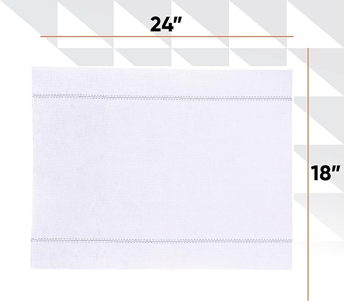 Superio Squeegee Mopping Towel Floor Cloth White Cloth for Cuban Style Mop, Israeli Sponga, Kitchen, Bathroom Cleaning, Tile, Stone, Wood, Floor Washing, Drying Towel -18"x24", 36 Pack