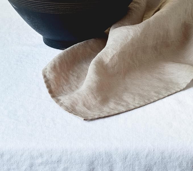 100% Pure Flax Linen Kitchen Towels-20x27 Inch-Stonewashed Flax Linen-Extra Soft Quick Dry for Tea Towels Dish Towels Hand Towels-Set of 2-Taupe