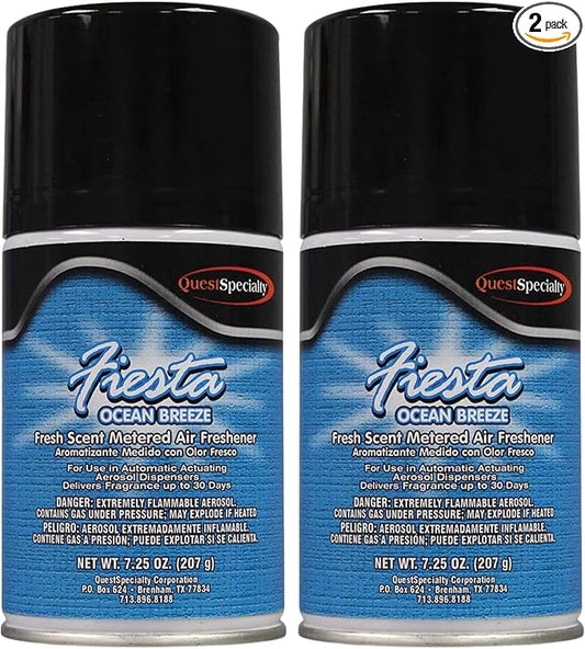 Quest 3980 OCEAN BREEZE Metered Air Freshener - Fresh Scent (2 Pack) Works in all metered dispenser