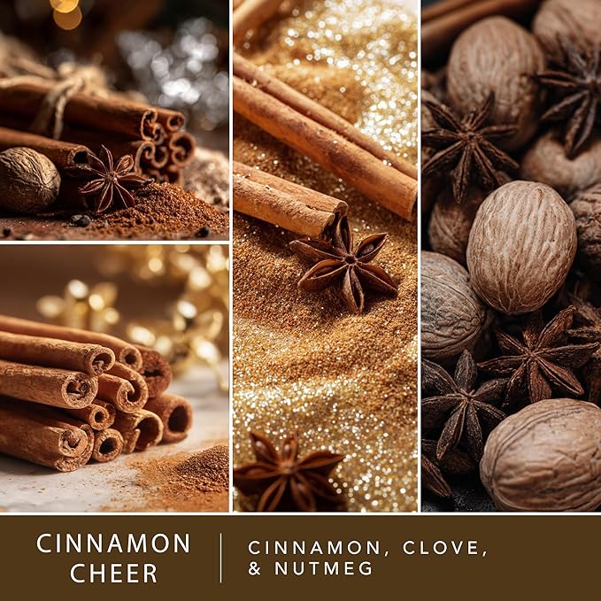 ScentSationals Cinnamon Cheer Fragrance Oil Plug In Air Freshener Refills 3-Pack - Works with Scentsationals Wall Plugs, Long-Lasting Home Fragrance, 0.8 fl oz Each, Packaging May Vary