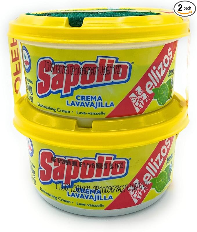 Sapolio Dishwashing Cream Soap 2 Pack 360 g Each Lemon