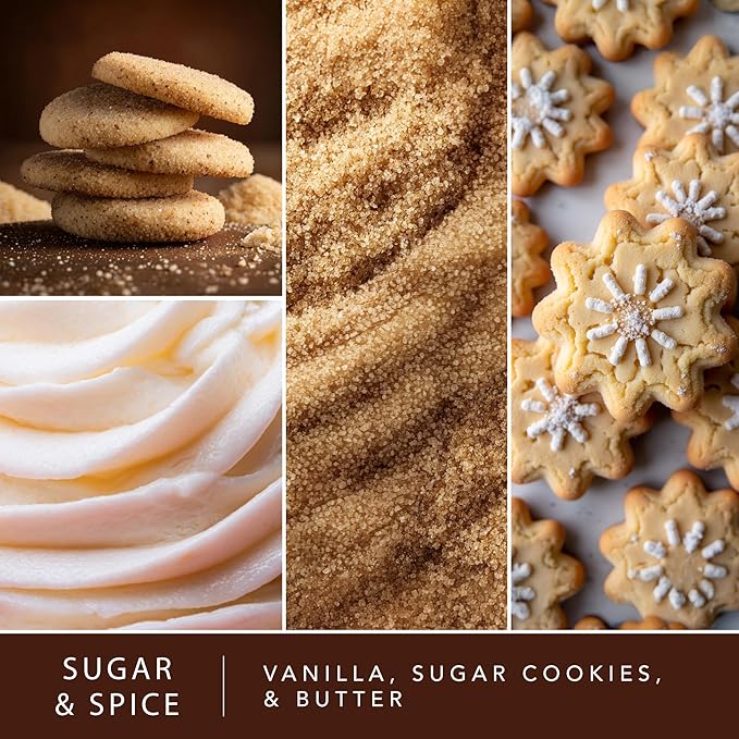 ScentSationals Sugar & Spice Fragrance Oil Plug In Air Freshener Refills 3-Pack - Works with Scentsationals Wall Plugs, Long-Lasting Home Fragrance, 0.8 fl oz Each, Packaging May Vary