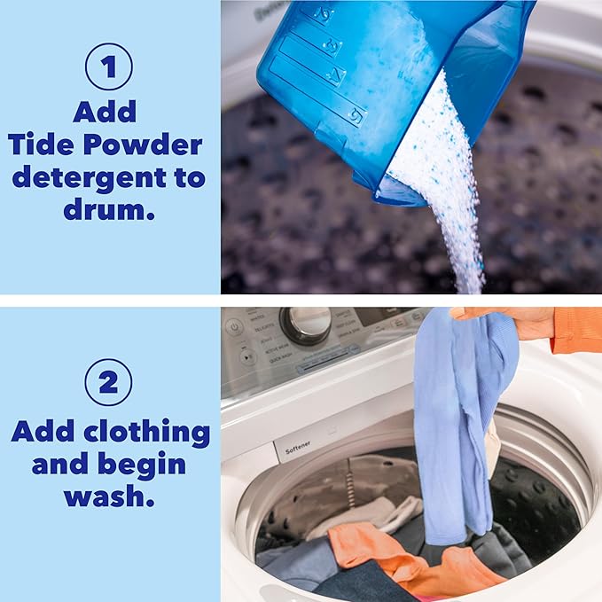 Tide Clean and Gentle Powder Laundry Detergent, Unscented, 68 Loads, 77 oz (Pack of 3)