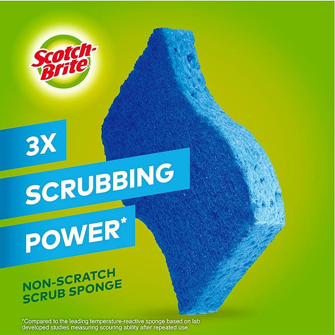 Scotch-Brite Non-Scratch Scrub Sponges, 6 Pack and Stainless Steel Scrubbers, 3 Pack