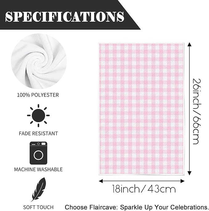 Spring Buffalo Plaid Kitchen Towels Farmhouse Gingham Dish Towel Pastel Spring Summer Checkered Decor Happy Easter Decorations for Home Party