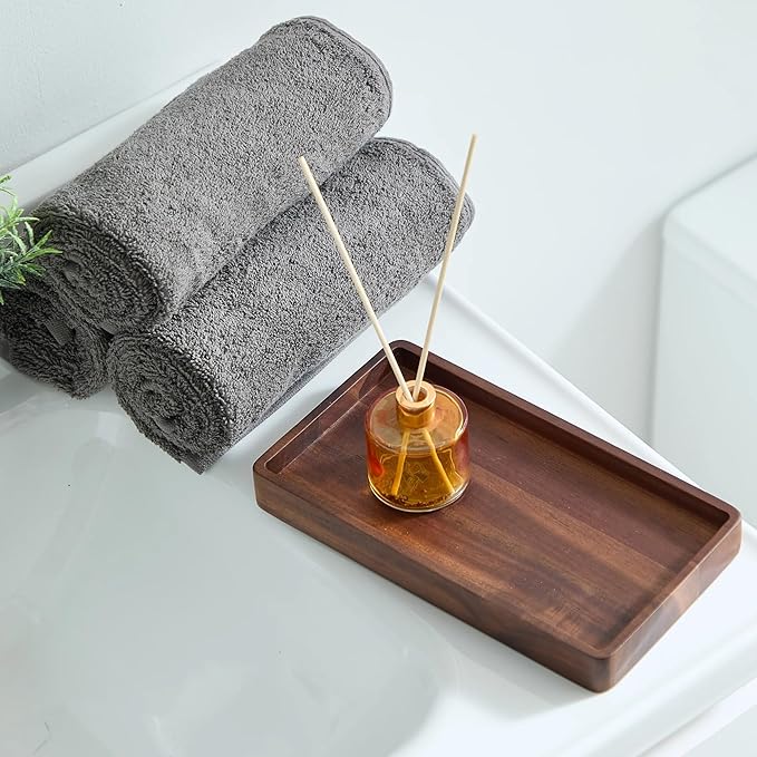 Trays are both stylish and practical, making them the perfect upgrade for your bathroom space.