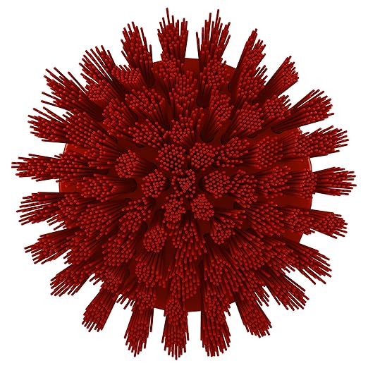 Vikan 8700 HyDrive Round Brush Ø90mm Very Hard Drill Cleaning Food Grade (Red)