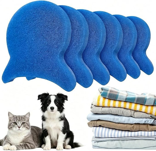 6 Pack, Pet Hair Remover for Laundry, Reusable Dog & Cat Lint Catcher, Effectively Removes Pet Hair from Bedding and Clothing, Suitable for Washing Machines