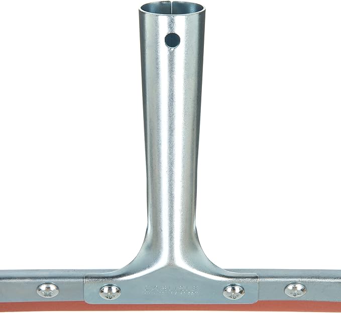 Carlisle FoodService Products 4007400 Rubber Professional Double-Blade Squeegee with Zinc Plated Steel Handle, 14" Blade Size (Case of 12)