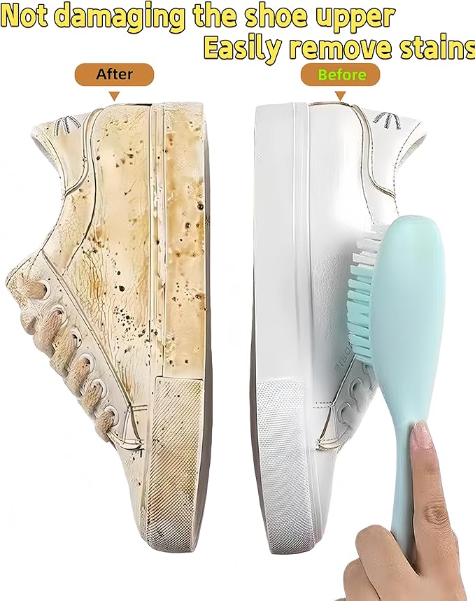 2 Pack Soft Bristle Cleaning Scrub Brush Laundry Brush Scrubber Brush for Clothes, Carpet and Fabric Stain Removal, Scrubbing Brush with Ergonomic Handle (Pink)