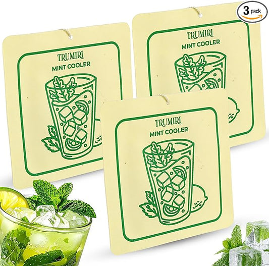 Mint Cooler - Room Deodorizer Gel Odor Eliminator For Home - Pack Of 3 - Bathroom Air Freshener Odor Absorber - Long Lasting Non Plug In Strong Scent For Kitchen Trash Basement Rv Closet Smell