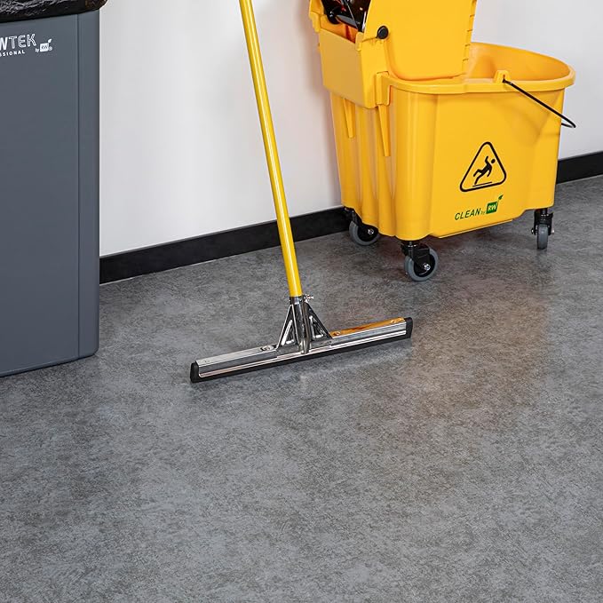 Restaurantware-RW Clean 17.7 Inch Floor Squeegee, 1 Heavy-Duty Squeegee Head Replacement - Handle Sold Separately, Medium, Stainless Steel Garage, Foam Blade, For All Types Of Floors