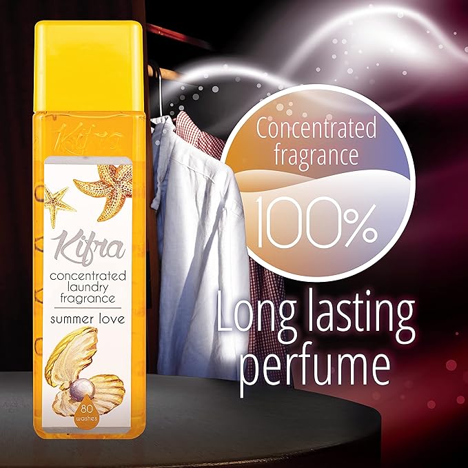 KIFRA SUMMER LOVE Concentrated Laundry Fragrance 6.76 Fl Oz 200ml 80 Washing Cycles
