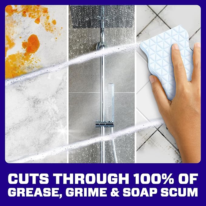 Mr. Clean Magic Eraser Foaming Sponge, All Purpose, Dawn Cleaning Power, Wall Cleaner, Sneaker Cleaner, Oven Cleaner, Kitchen, Bathroom, Shower Cleaning Supplies, Scrubber, Ultra Foamy, 7ct