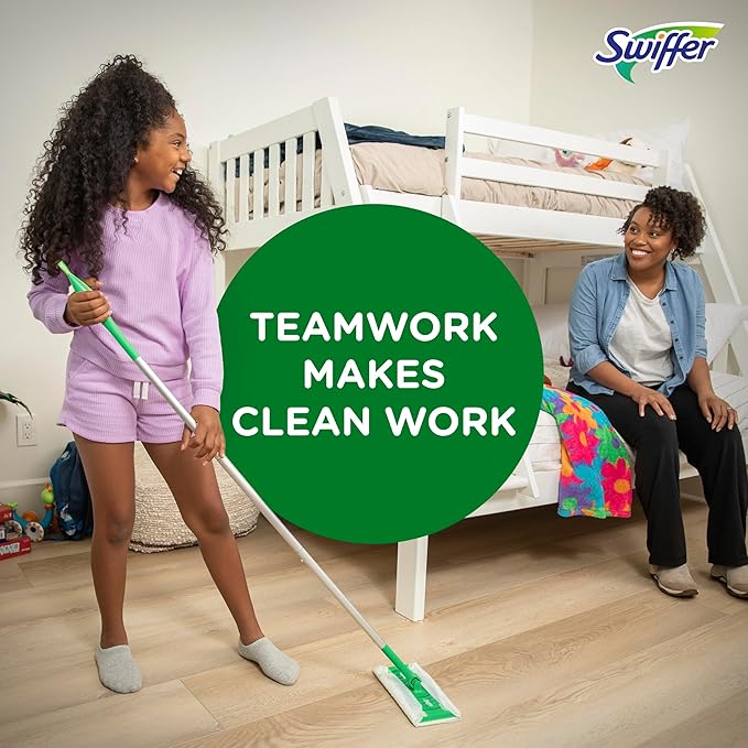 Swiffer Sweep + Mop, Dry Pads Refill, Floor Cleaner for Dirt, Dust, Hair, Cleaning Cloths for Mopping Home, Bathroom, Kitchen, Dust Mop, Floor Duster, Lavender, 52ct (Pack of 3)