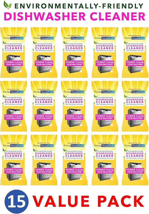Eco-Friendly Dishwasher Cleaner, 15-Tablets
