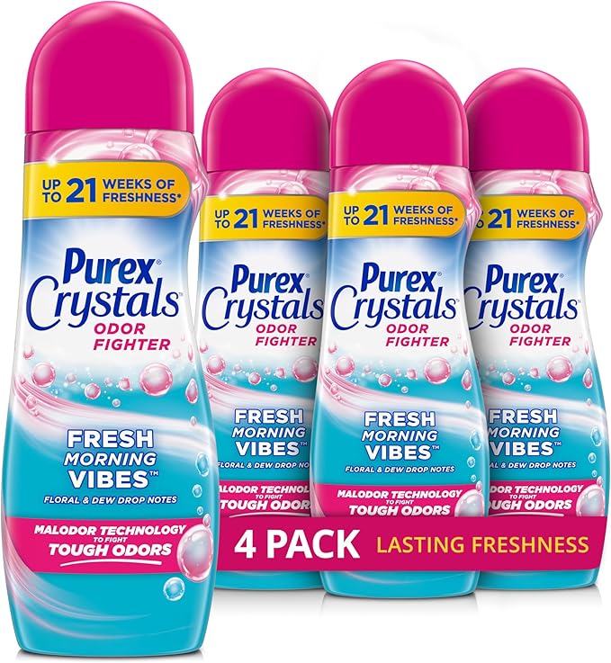 Purex Crystals In-Wash Fragrance and Scent Booster, Fresh Vibes, 21 Ounce, 4 Count