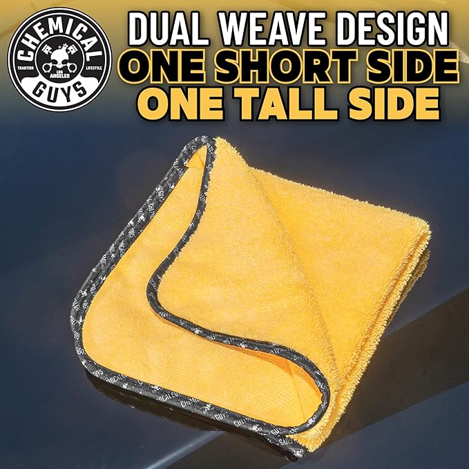 Chemical Guys MIC_506_60 Professional Grade Premium Microfiber Towels, Gold (16 Inch x 16 Inch) (Pack of 60) - Safe for Car Wash, Home Cleaning & Pet Drying Cloths