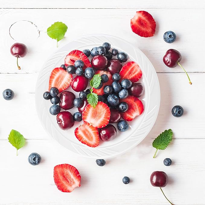100 Count Disposable 6 Inch White Plastic Dessert Plates