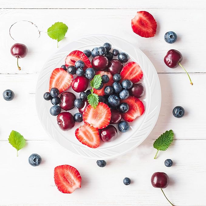 200 Count Disposable 6 Inch White Plastic Dessert Plates