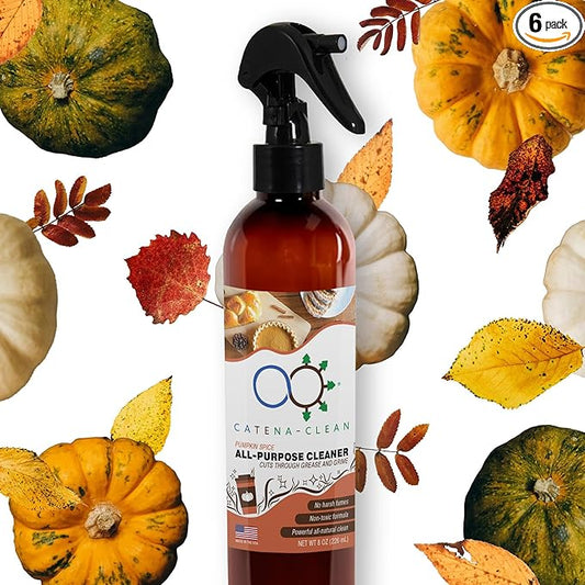 Natural Pumpkin Spice Bathroom Cleaner (Pack of 1) – Refreshing, Fast Acting, All Purpose Spray Cleaner for Toilet, Shower, Tile, Tub, & Sink – Descaler, Limescale, Grime, & Soap Scum Remover 8 fl. oz