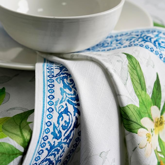 Maison d' Hermine 100% Cotton Cloth Napkins Set of 4 Everyday Reusable Square Napkins Cloth Washable Dinner Party Wedding Restaurant Hotel Kitchen Spring Summer (Cedrat, 20" x 20")
