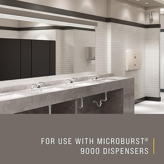 Rubbermaid Commercial Products Microburst 9000 Air Freshener Aerosol Refill Mountain Peaks Long Lasting Automatic Odor Control System for Restrooms in Restaurants/Airports/Offices