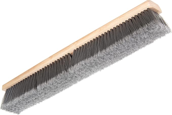 SPARTA 4501423 Flo-Pac Flagged Fine Floor Sweep, Polypropylene Bristles, 24" Block Size, 3" Bristle Trim, Gray