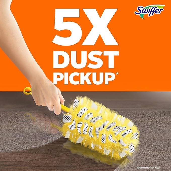 Swiffer Pet Heavy Duty Dusters Refills, Multisurface 360 Dusters with Febreze Odor Defense, 11 Count (Pack of 3)