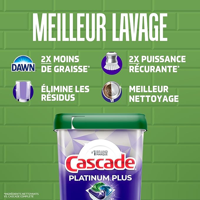 Cascade Platinum Plus Action Pacs Dishwasher Detergent - Fresh Scent, 51 Pack