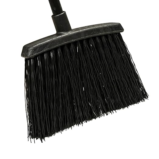 Carlisle FoodService Products Duo-Sweep Plastic Small Debris Broom with Handle, 48 Inches, Black, (Pack of 12)