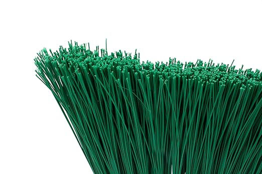 SPARTA Plastic Broom Head, Angled, Un-Flagged for Large Debris Indoor, Outdoor, Home, Restaurant, Lobby, Office, 12 Inches, Green