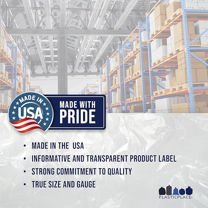 Plasticplace 95-96 Gallon Garbage Can Liners Heavy Duty 1.5 Mil Black Trash Bags Tear-Resistant Outdoor Garbage Bags for Rollaway Bins Large 61" x 68" Industrial-Strength Waste Bags (25 Count)