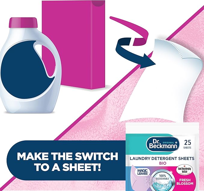 Dr. Beckmann MAGIC LEAVES Laundry Detergent Sheets BIO | 25 Sheets