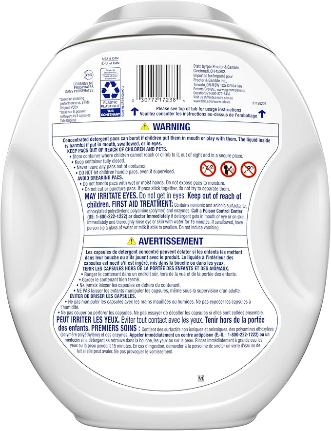 Tide PODS Free and Gentle Odor Refresh Laundry Detergent Packs, 45 Count, Hypoallergenic Laundry Detergent Pods