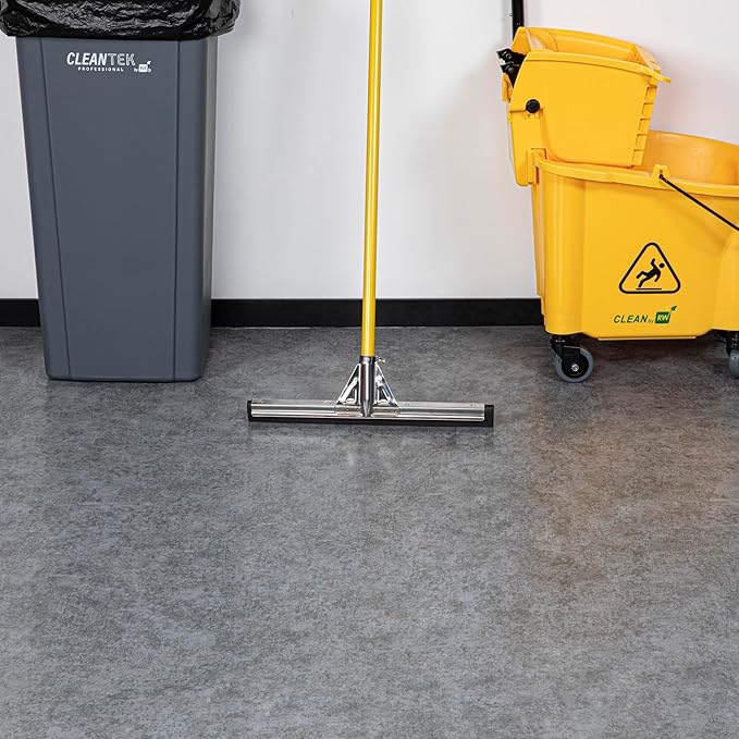 Restaurantware-RW Clean 17.7 Inch Floor Squeegee, 1 Heavy-Duty Squeegee Head Replacement - Handle Sold Separately, Medium, Stainless Steel Garage, Foam Blade, For All Types Of Floors