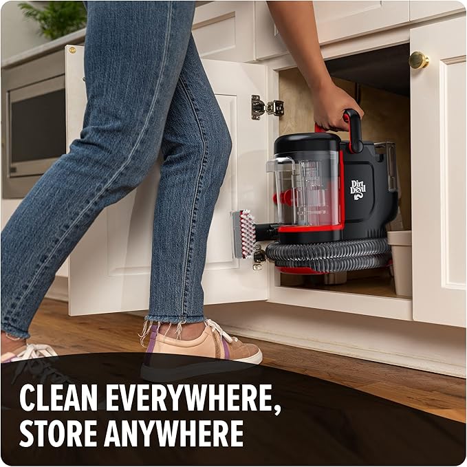 Dirt Devil Portable Spot Cleaner Machine for Carpet and Upholstery, Powerful Suction Spot Cleaning Machine with Versatile Tools, Pair with Dirt Devil Portable Cleaner Solution
