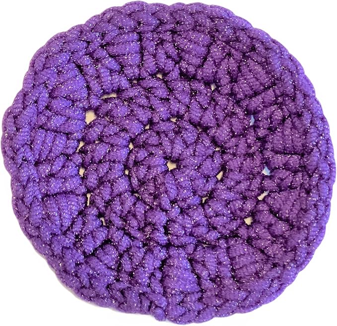 Handmade Round Dish Scrubbers - Single Layer - Nylon Yarn Scrubbies - Set of 3 - Reusable - Sponge - Scouring Pad - Kitchen Helper - Exfoliating Pad