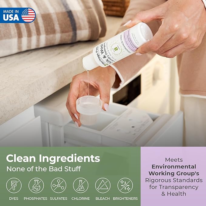 Heritage Park Silk & Wool Fragrance Free, Hypoallergenic, pH-Neutral Laundry Detergent - Dermatologist-tested, Sensitive Skin-Friendly, Enzymes-Free, Ultra Concentrated (4 Fl Oz)