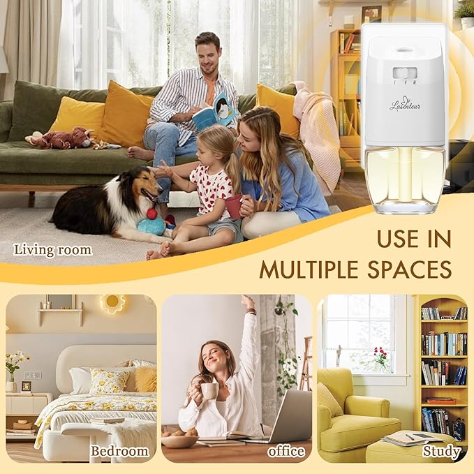 Plug In Air Freshener Refills for Home – Jasmine, Hawaiian, Cotton Scent, 12 Count, 7.92 Fl Oz, Compatible with Air Wick & Glade, Not for Glade Plus, Scented Refill for Home, Bathrooms, Bathroom Use