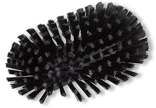 SPARTA Tank and Kettle Scrub Brush Heavy-Duty Tile Brush, Color-Coded and Handle Compatible (Sold Separately) for Optimal Access In Spacious Containers, Plastic, 5.5 X 9.5 Inches, Black, (Pack of 2)