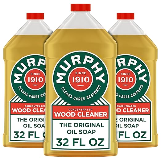 Murphy Oil Soap Concentrated Formula, Wood Cleaner, No-Rinse Floor Cleaner, Citronella Oil Scent, 32 fl oz Bottle (3 Pack)