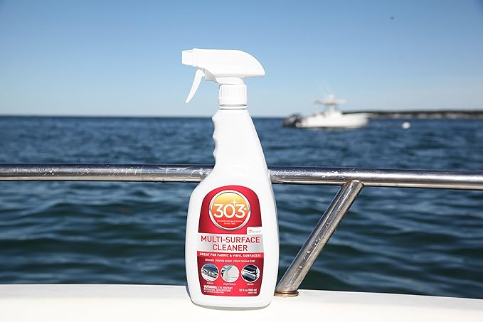 303 Products Marine Multi-Surface Cleaner, Boat Cleaner Spray for Vinyl, Canvas & Upholstery – Removes Dirt & Grime, Sunbrella Recommended, 32 oz