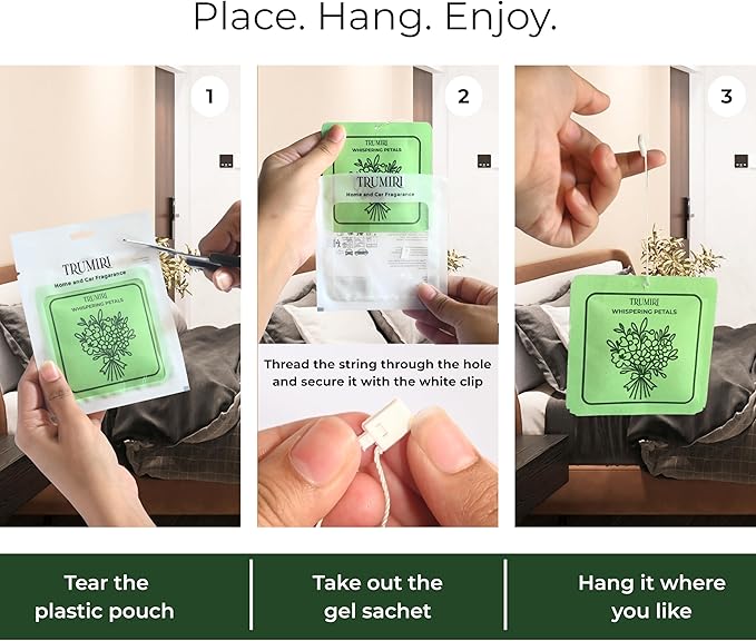 Whispering Petals - Room Deodorizer Gel Odor Eliminator For Home - Bathroom Air Freshener Odor Absorber Closet Deodorizer - Long Lasting Non Plug In Strong Scent For Kitchen Trash Basement Shoe Rack