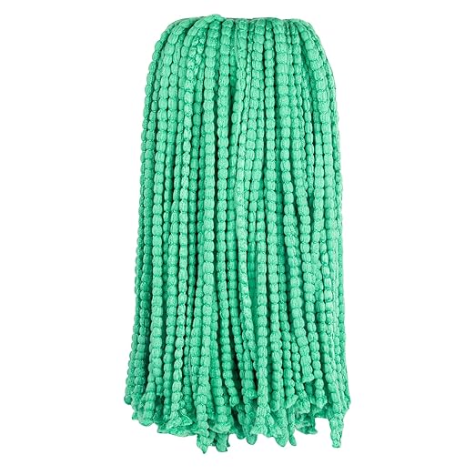 Restaurantware-MOP Head ONLY: Clean Tek Professional 24 Ounce Wet Mop Head, 1 Cut End Refill - Handle Sold Separately, 1.25 Inch Headband, Microfiber Green Replacement, Reusable