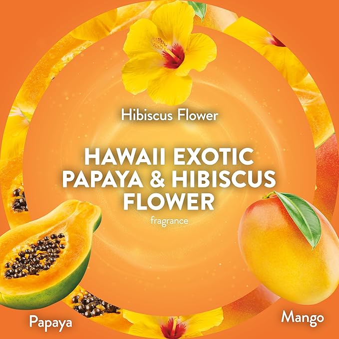 Air Wick Plug-In Scented Oil Air Freshener Warmer Refills, Hawaii Exotic Papaya and Hibiscus Flower, 6 Count