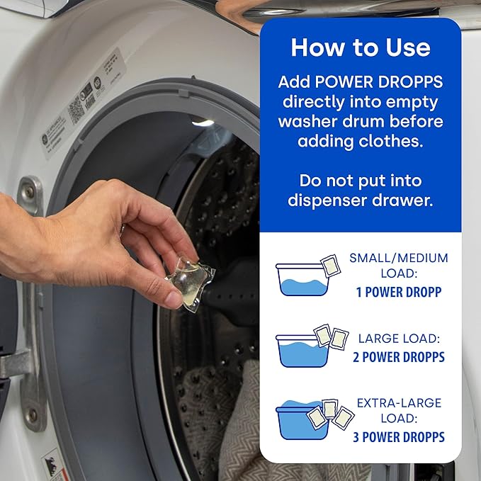 Dropps Sensitive Skin Laundry Detergent Pods, Unscented (160 Ct) - Hypoallergenic & Dermatologist Tested | Free & Clear | Laundry Pods for Sensitive Skin | Clean Ingredients | Plastic Free Packaging